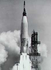 Atlas rocket with Mercury spacecraft