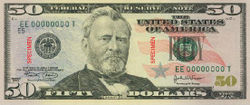 Grant as he appears on the 2004 series U.S. $50 note